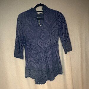Nightcap Clothing Lace Peplum Top